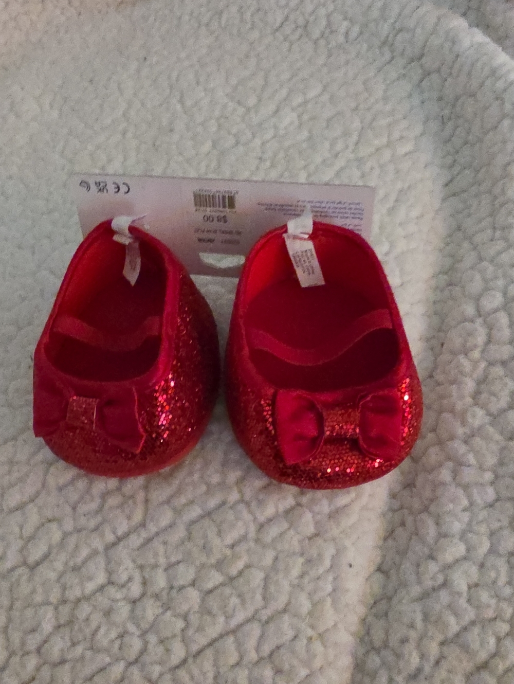 Build a bear sparkly flat shoes